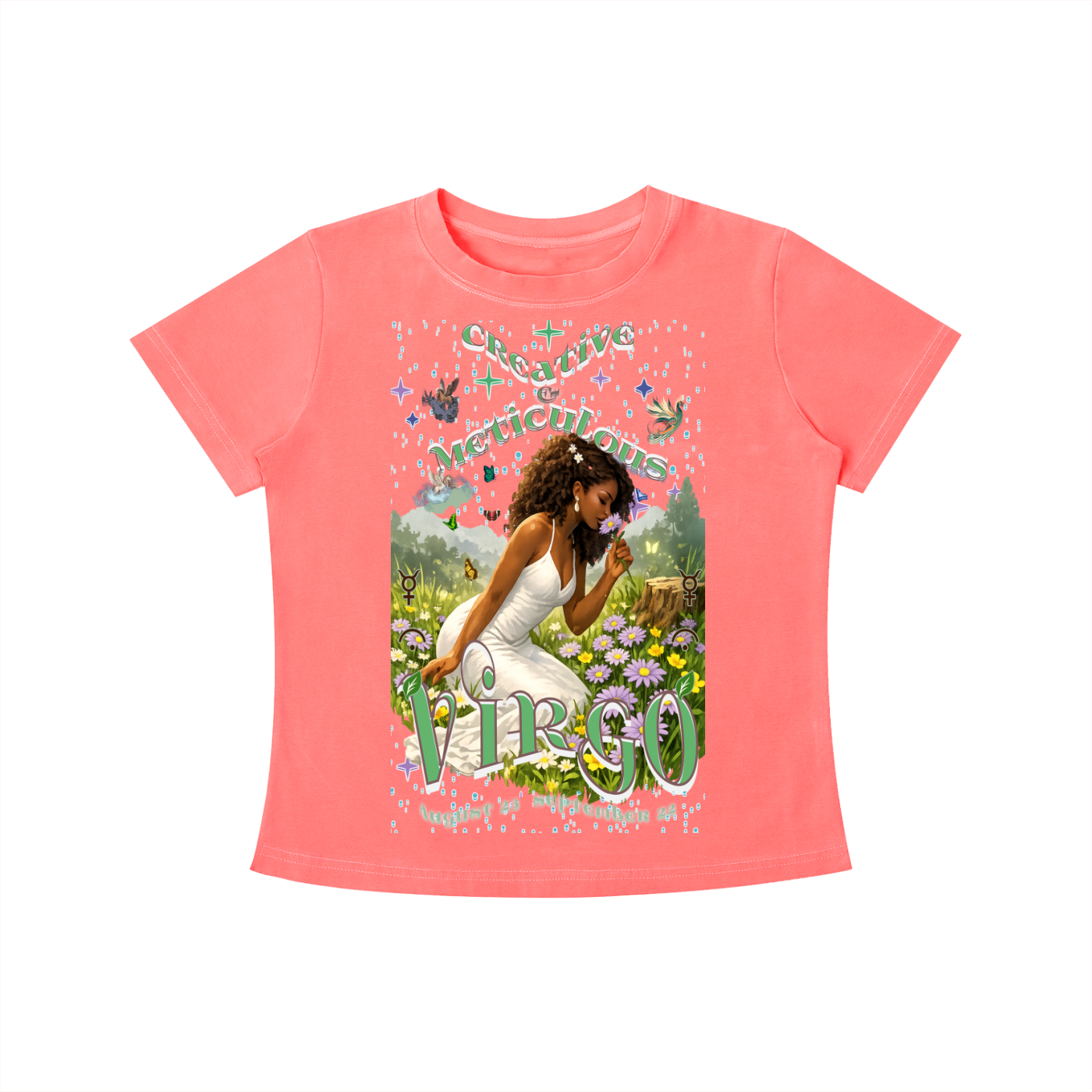 (Virgo) Vintage Wash Slim Fit T-shirt