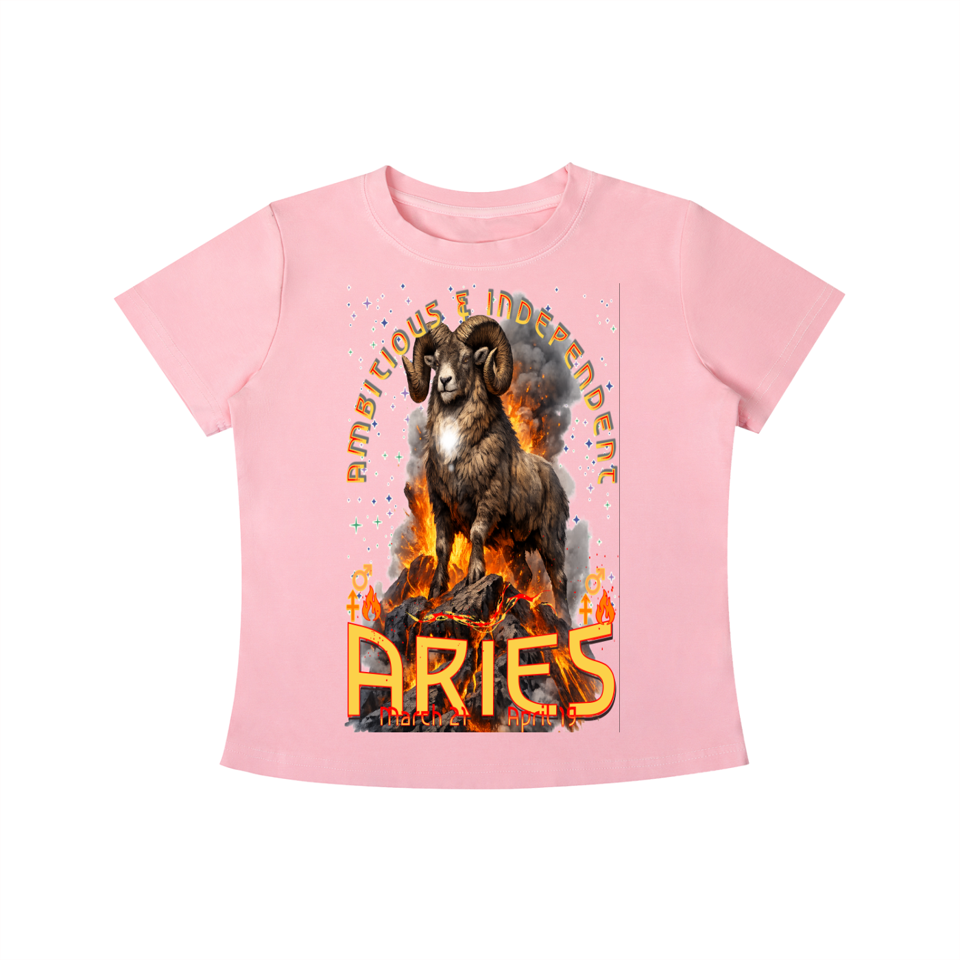 (Aries) Vintage Wash Slim Fit T-shirt