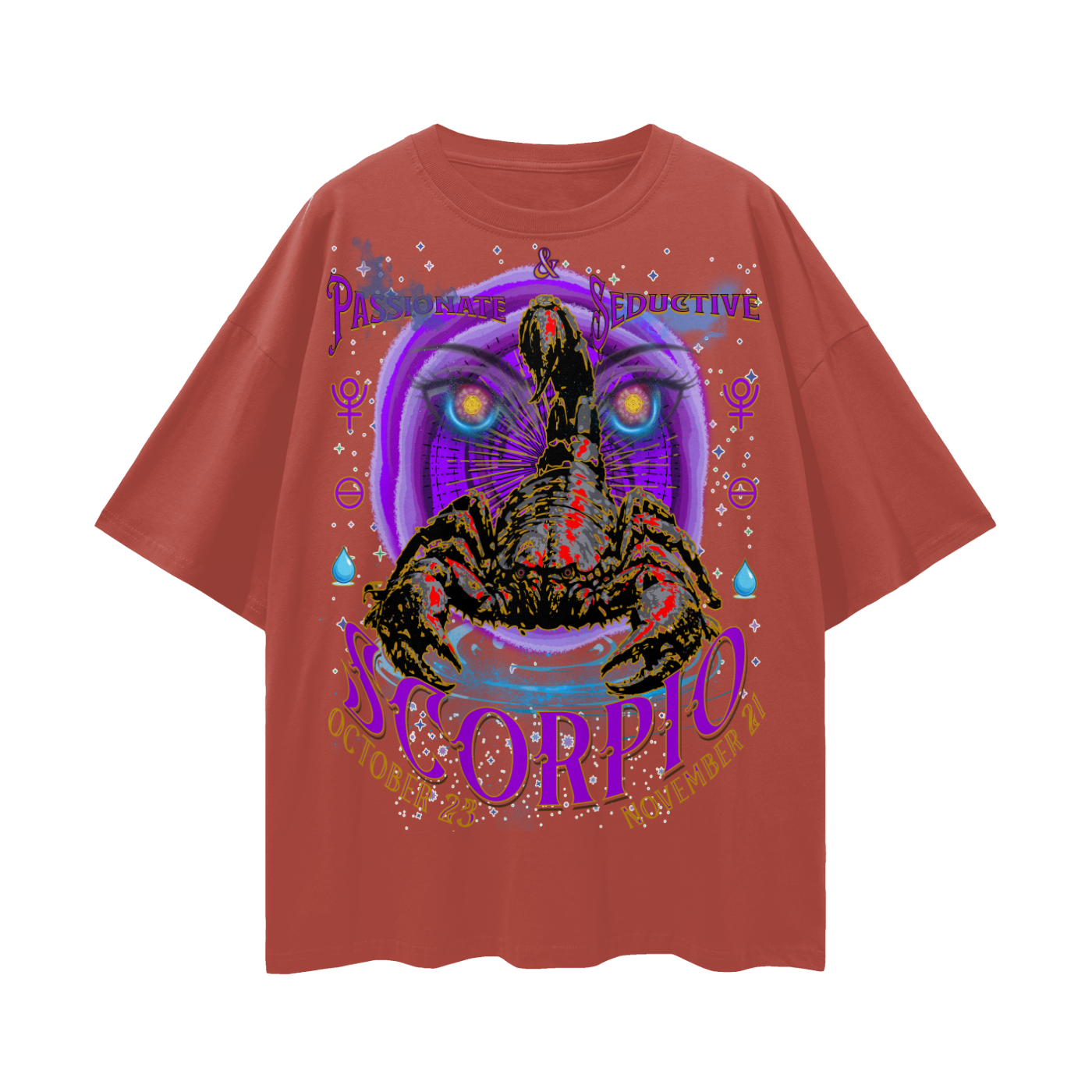 (Scorpio) Streetwear Loose Drop Shoulder T-Shirt