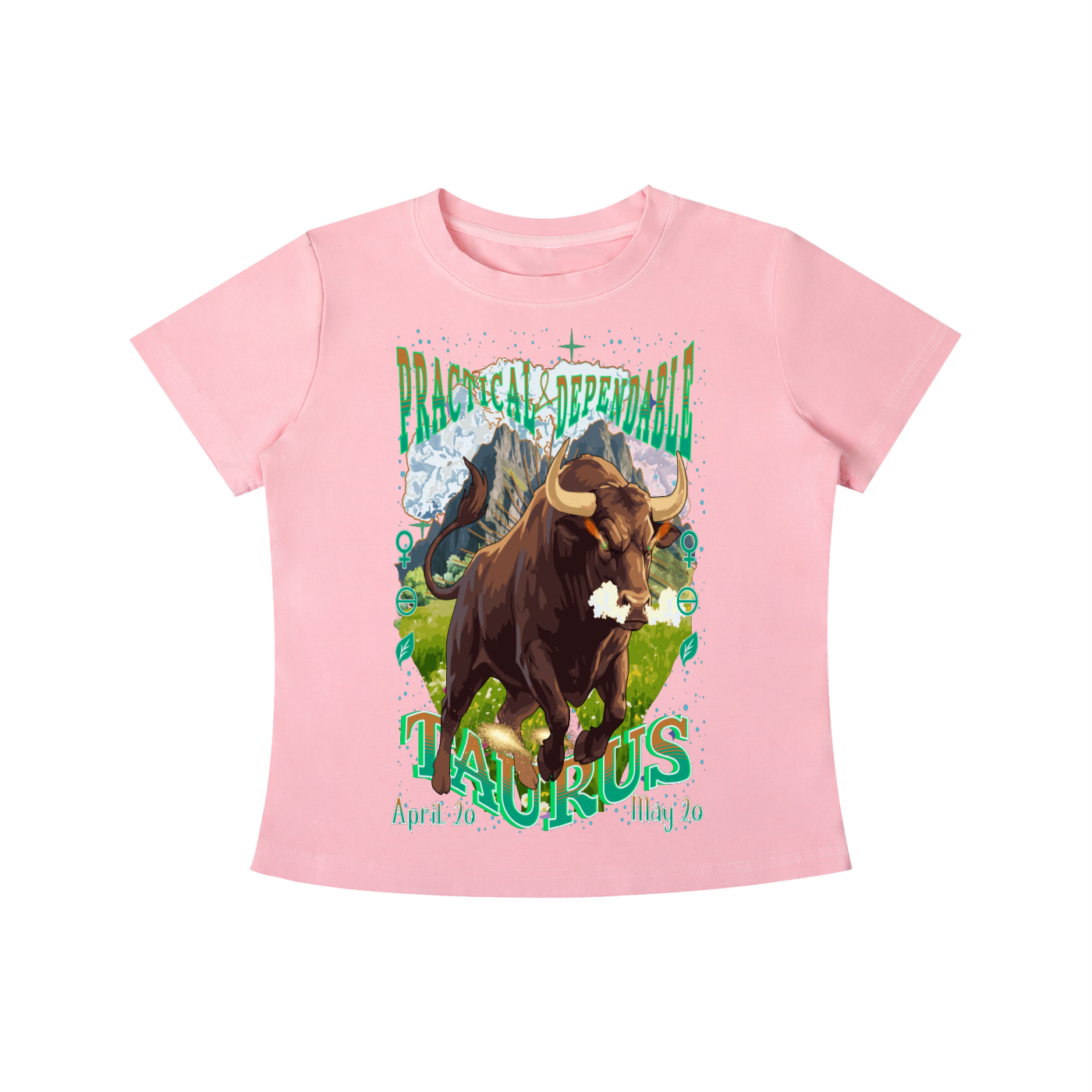 (Taurus) Vintage Wash Slim Fit T-shirt