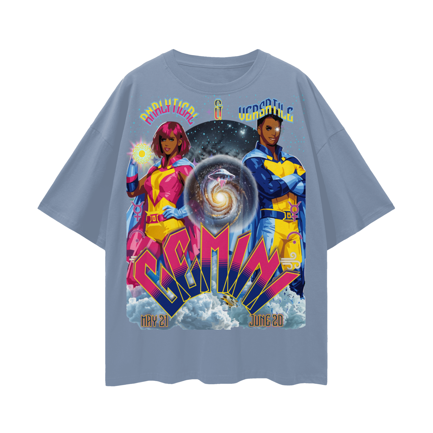 (Gemini)* Streetwear Loose Drop Shoulder T-Shirt