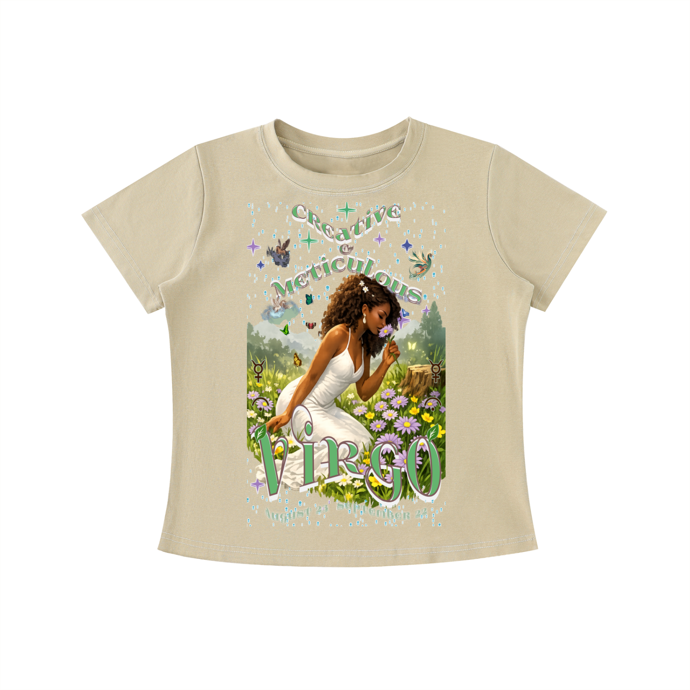 (Virgo) Vintage Wash Slim Fit T-shirt