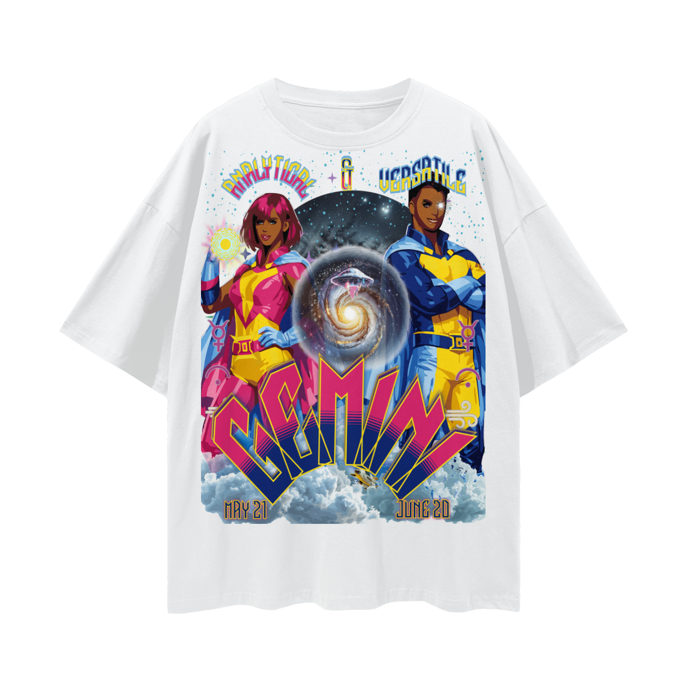 (Gemini)* Streetwear Loose Drop Shoulder T-Shirt