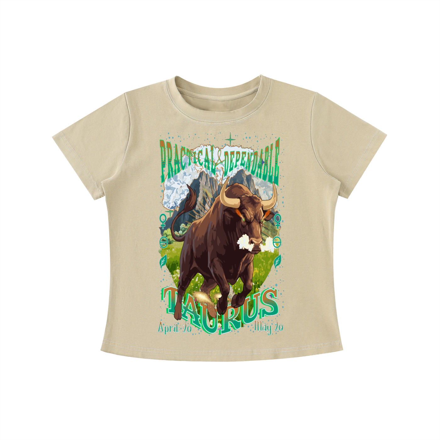 (Taurus) Vintage Wash Slim Fit T-shirt