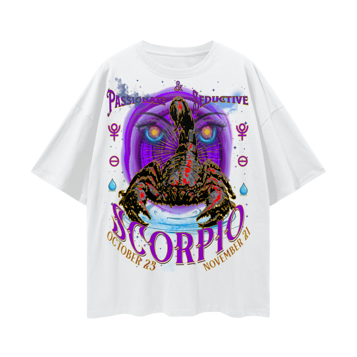 (Scorpio) Streetwear Loose Drop Shoulder T-Shirt