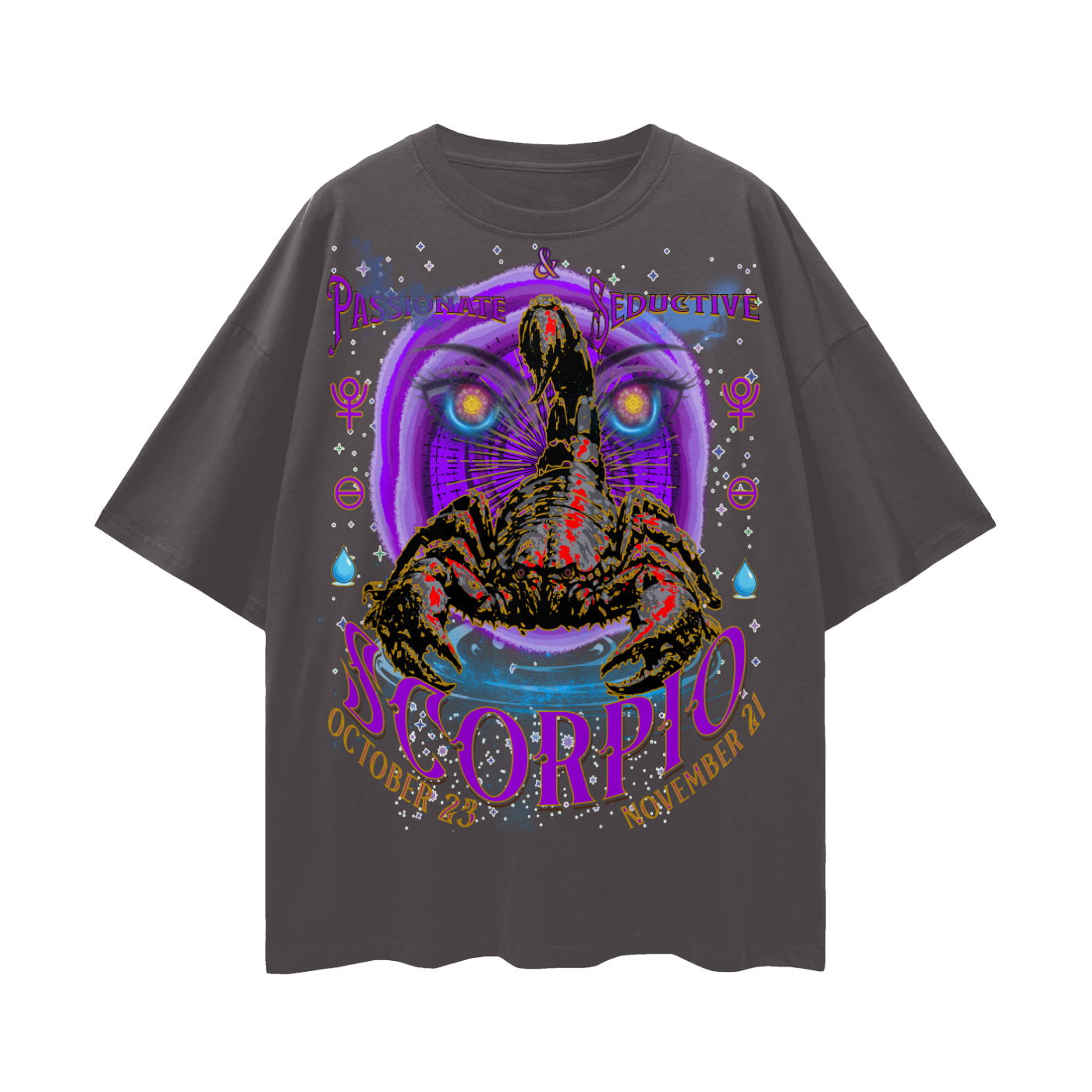 (Scorpio) Streetwear Loose Drop Shoulder T-Shirt