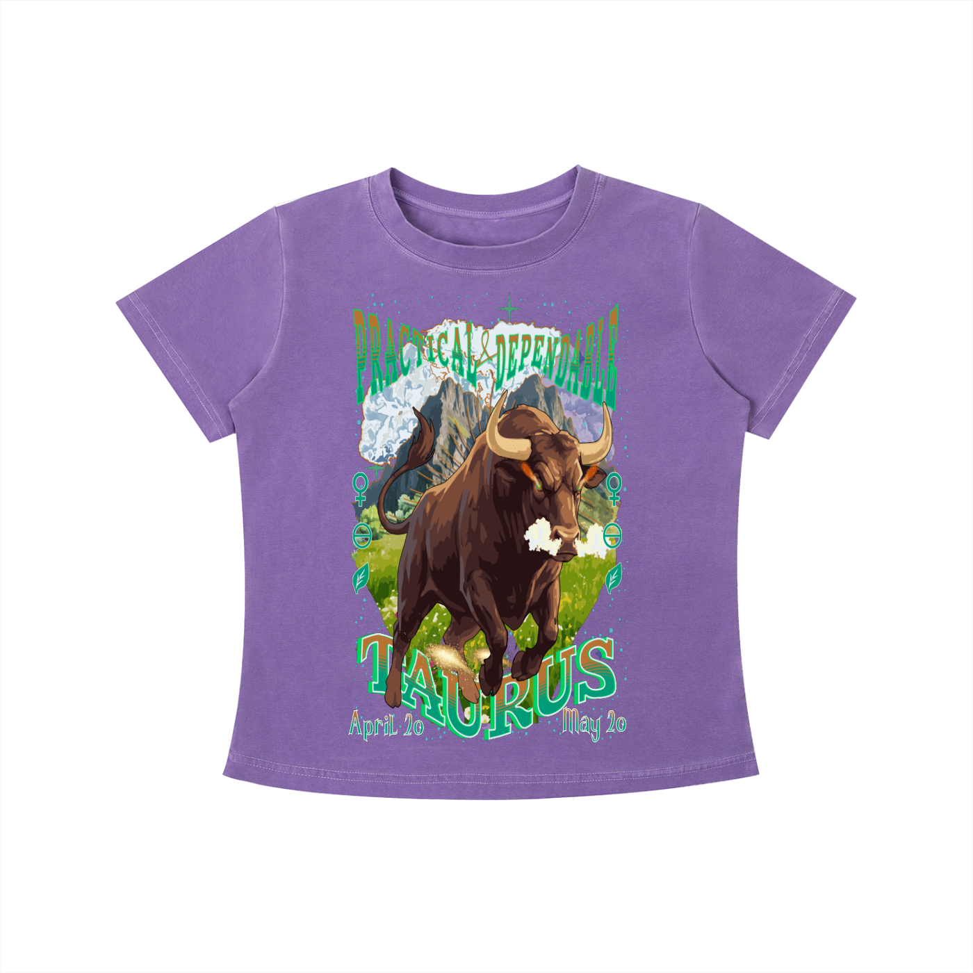 (Taurus) Vintage Wash Slim Fit T-shirt