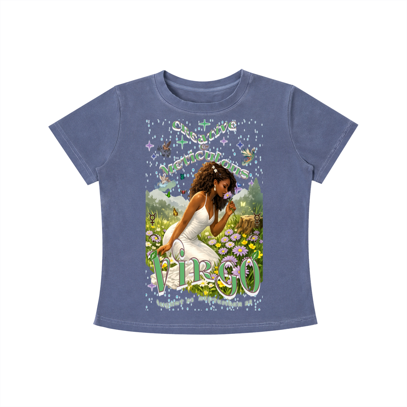 (Virgo) Vintage Wash Slim Fit T-shirt