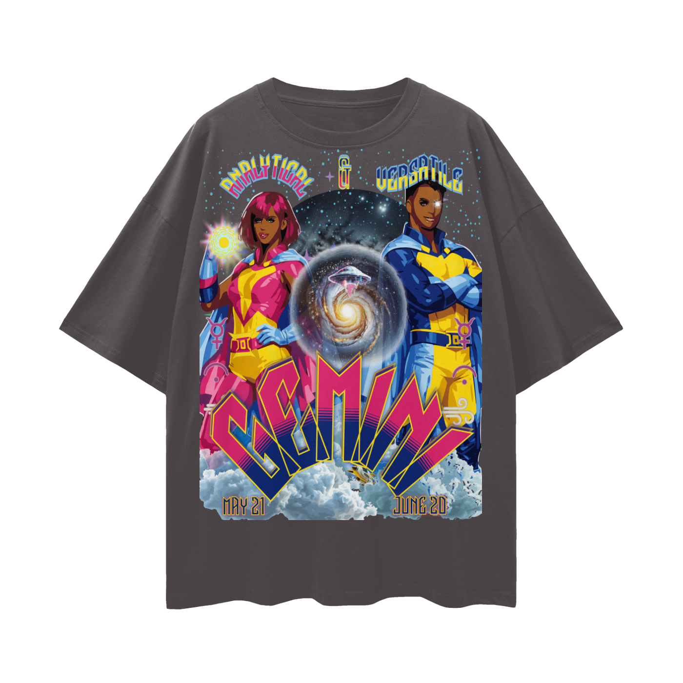 (Gemini)* Streetwear Loose Drop Shoulder T-Shirt