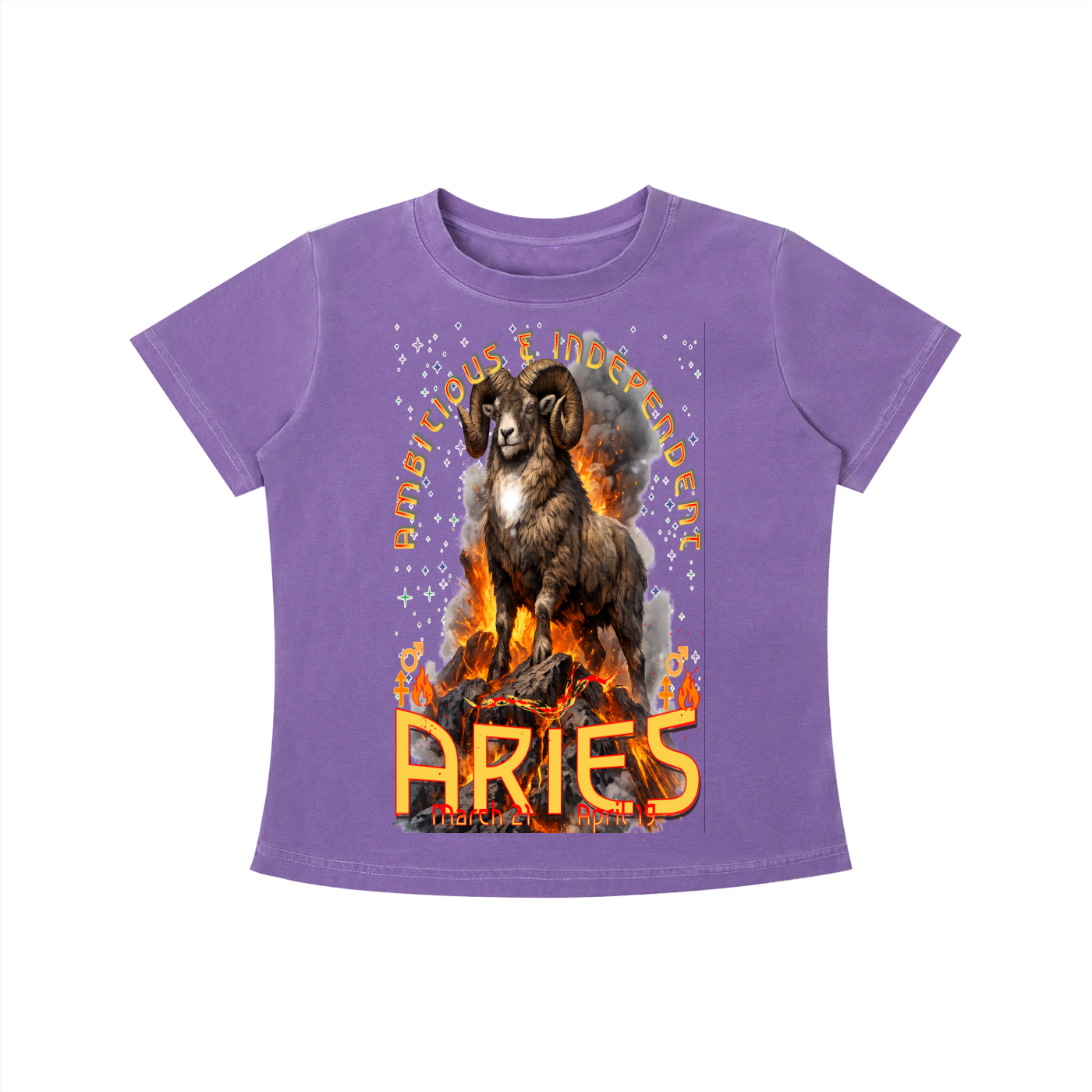 (Aries) Vintage Wash Slim Fit T-shirt