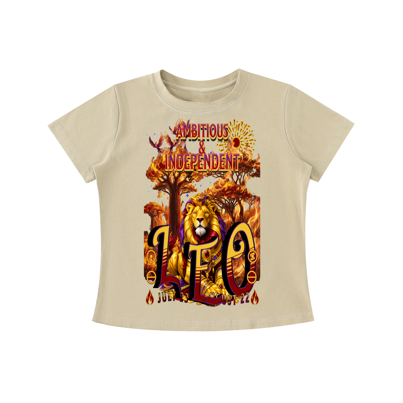 (Leo) Vintage Wash Slim Fit T-shirt