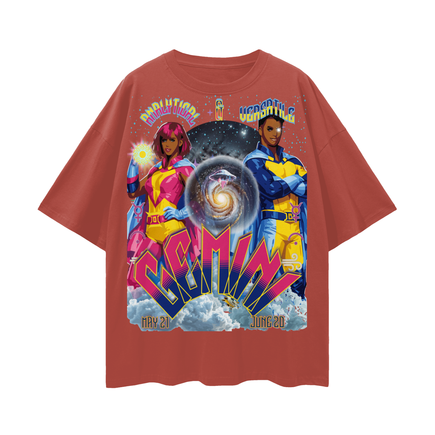 (Gemini)* Streetwear Loose Drop Shoulder T-Shirt