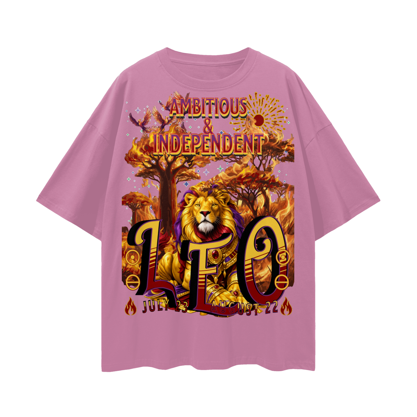 (Leo) Streetwear Loose Drop Shoulder T-Shirt