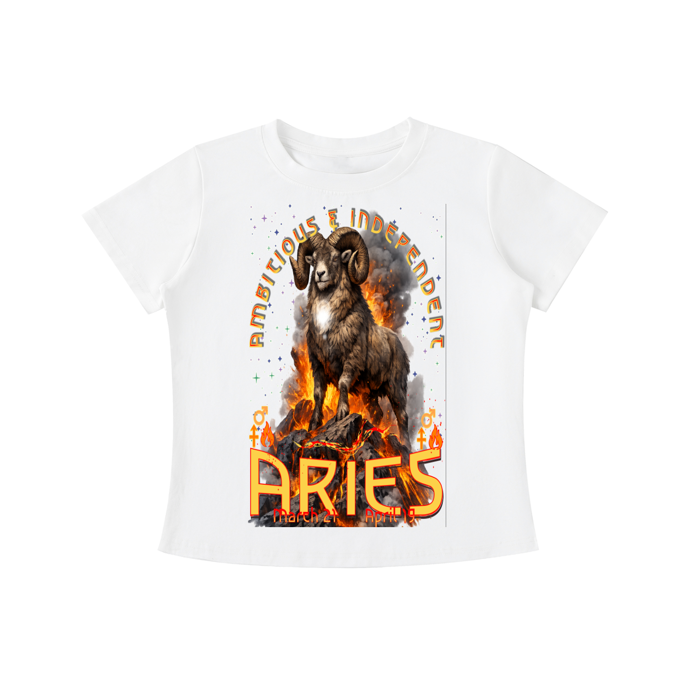 (Aries) Vintage Wash Slim Fit T-shirt