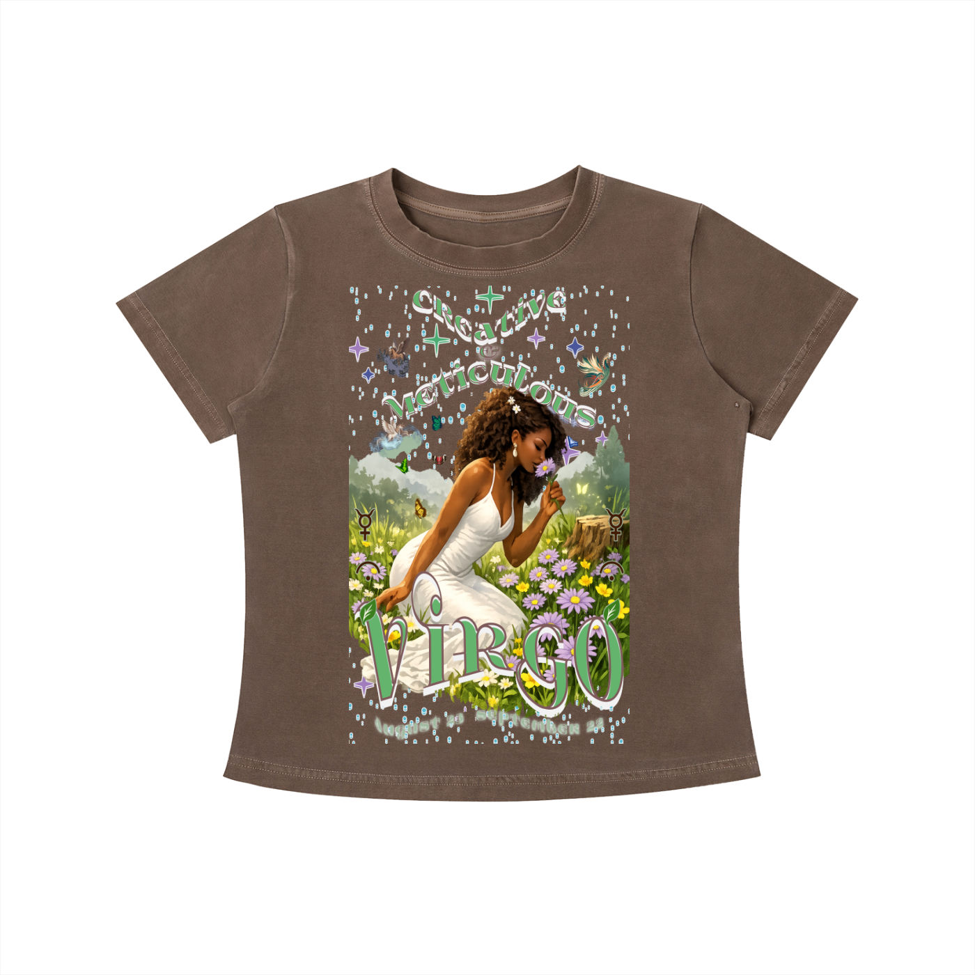 (Virgo) Vintage Wash Slim Fit T-shirt