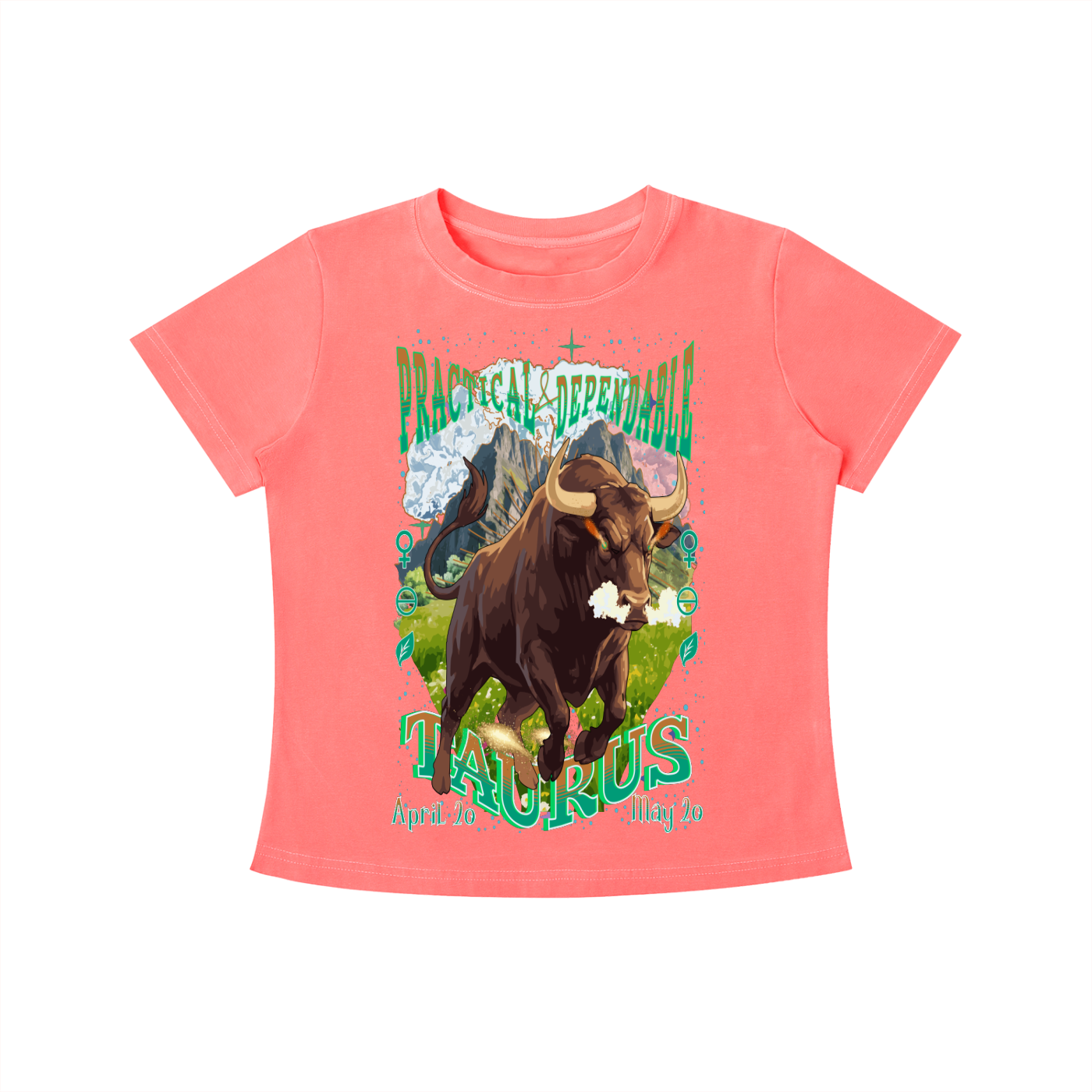 (Taurus) Vintage Wash Slim Fit T-shirt