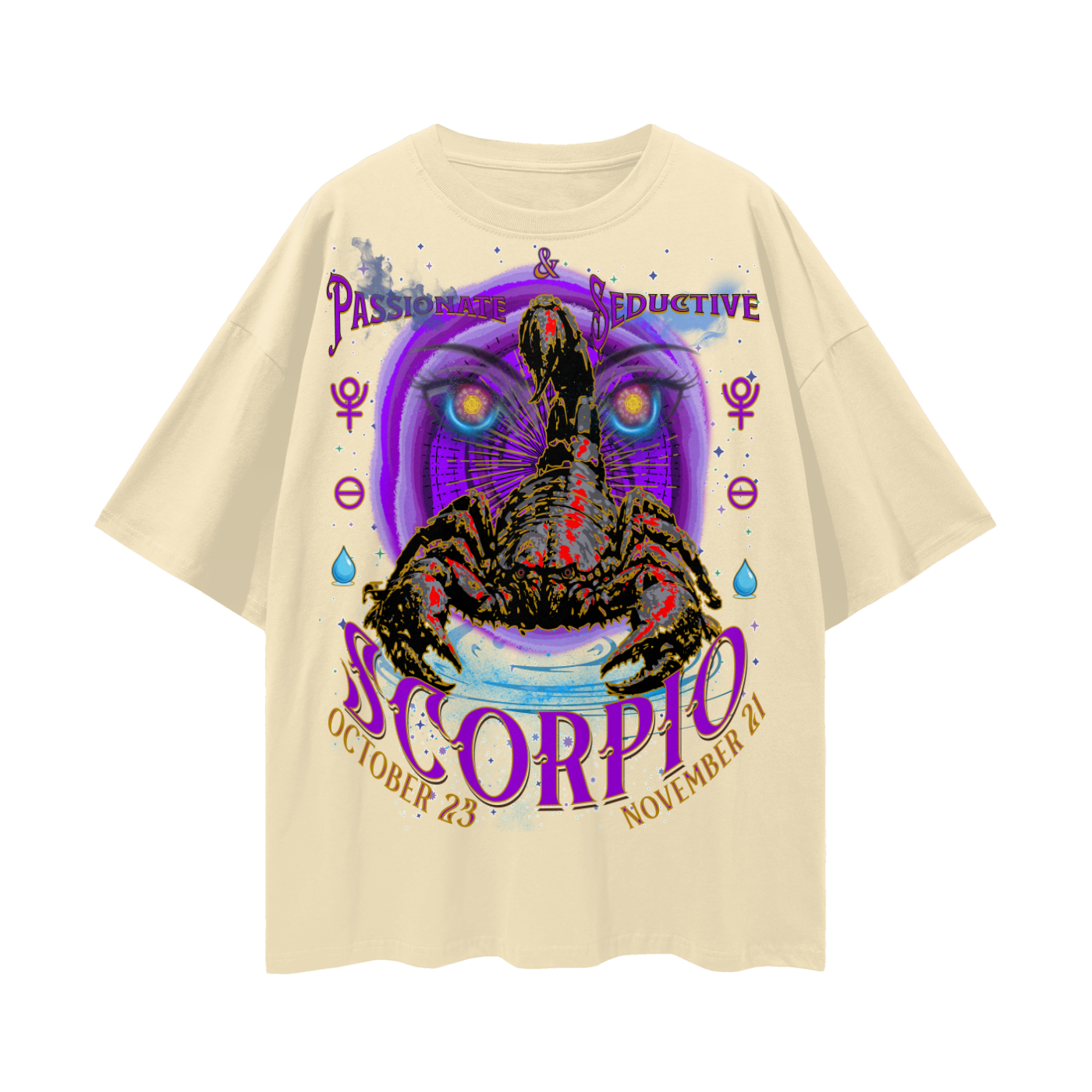 (Scorpio) Streetwear Loose Drop Shoulder T-Shirt