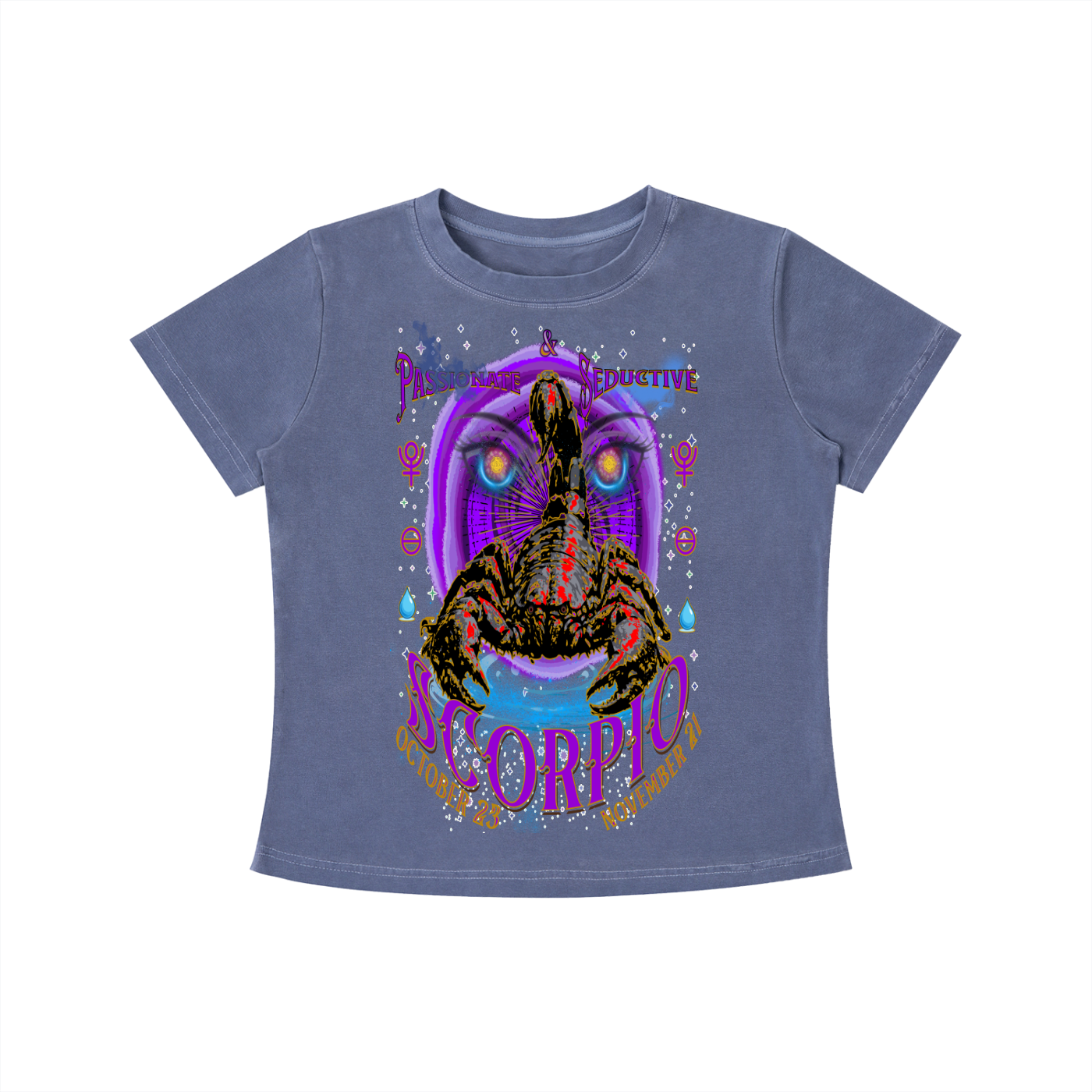 (Scorpio) Vintage Wash Slim Fit T-shirt