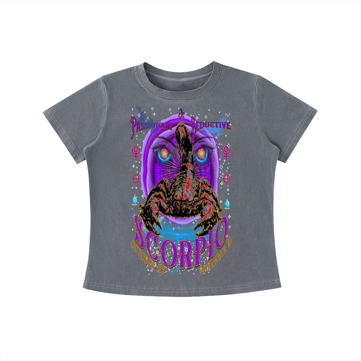 (Scorpio) Vintage Wash Slim Fit T-shirt