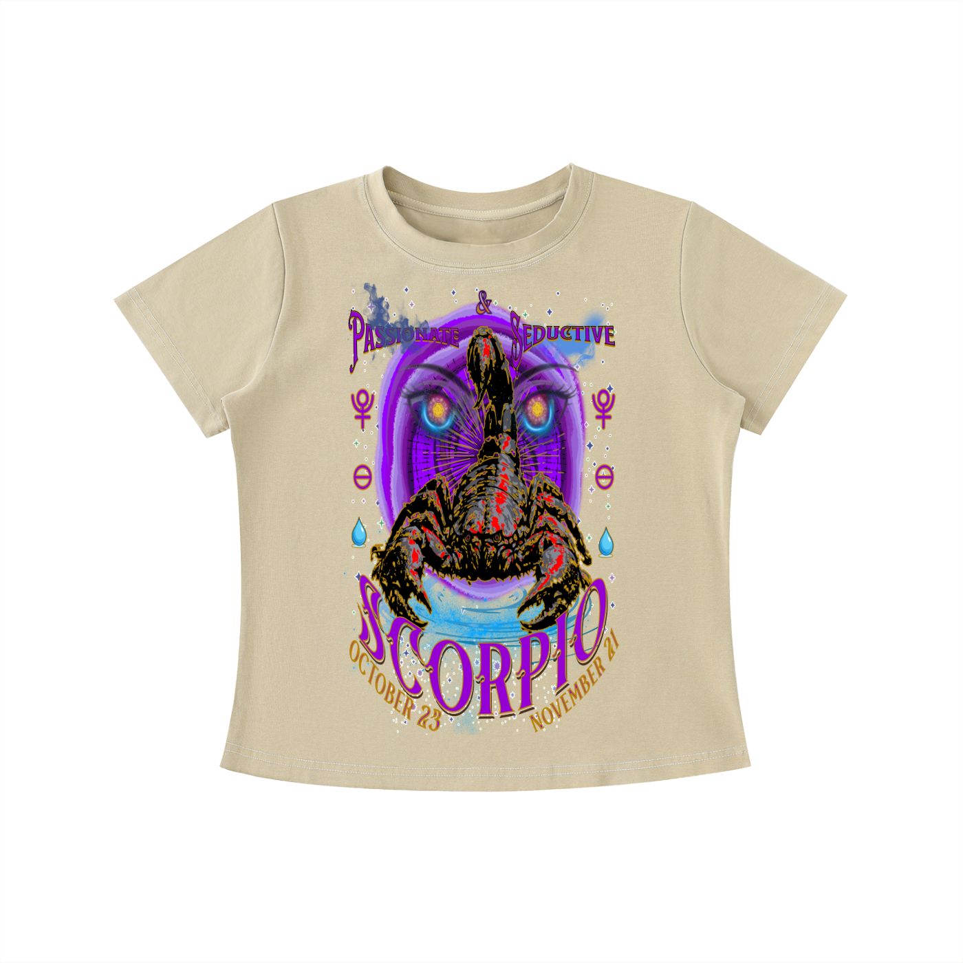 (Scorpio) Vintage Wash Slim Fit T-shirt