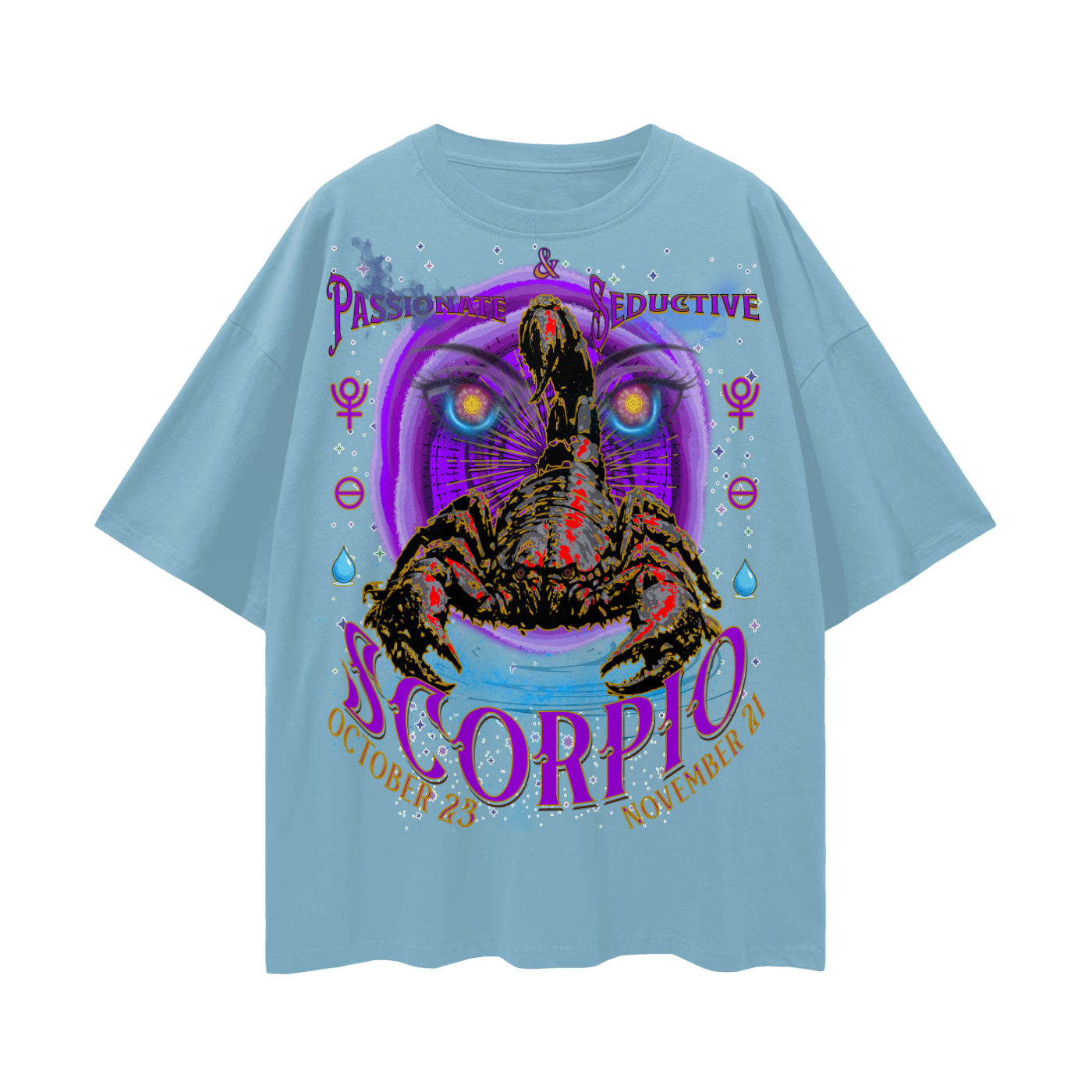 (Scorpio) Streetwear Loose Drop Shoulder T-Shirt