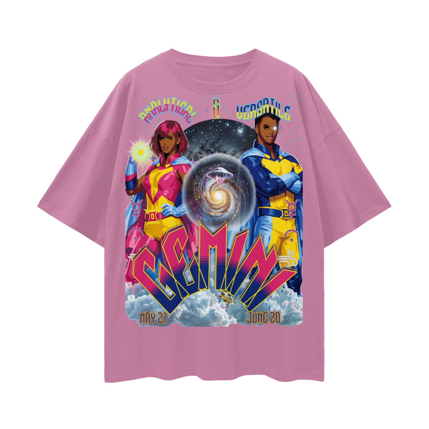 (Gemini)* Streetwear Loose Drop Shoulder T-Shirt