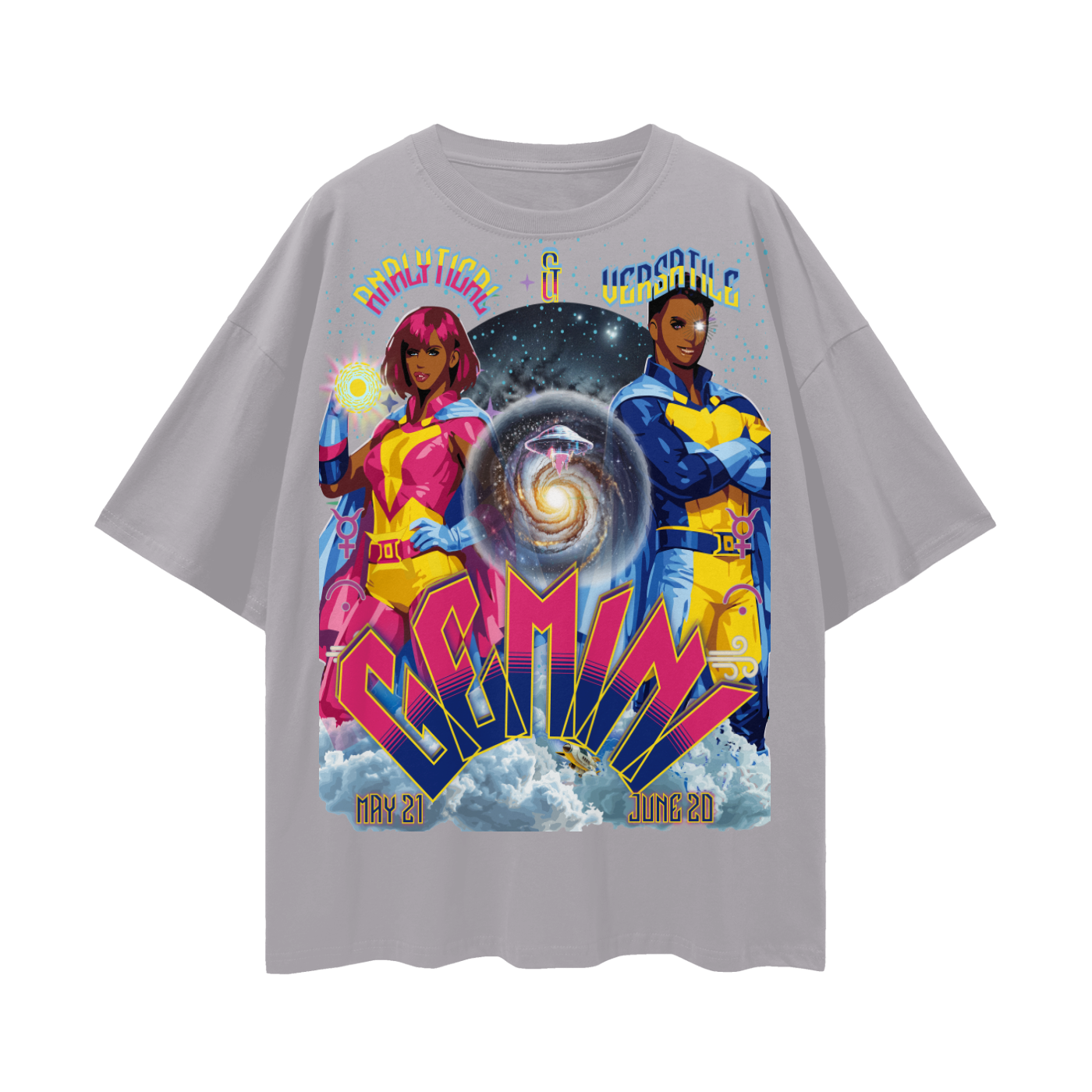 (Gemini)* Streetwear Loose Drop Shoulder T-Shirt