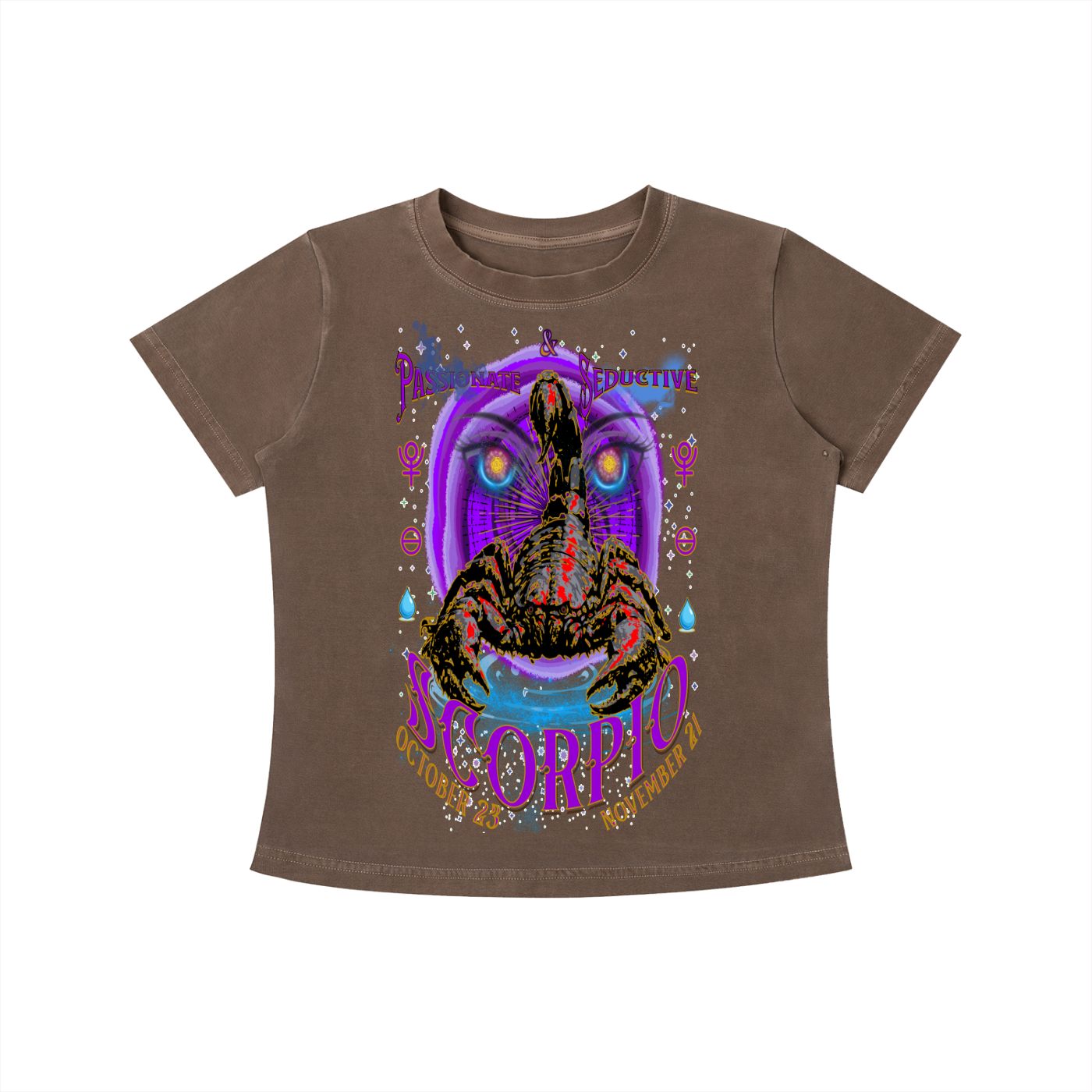 (Scorpio) Vintage Wash Slim Fit T-shirt