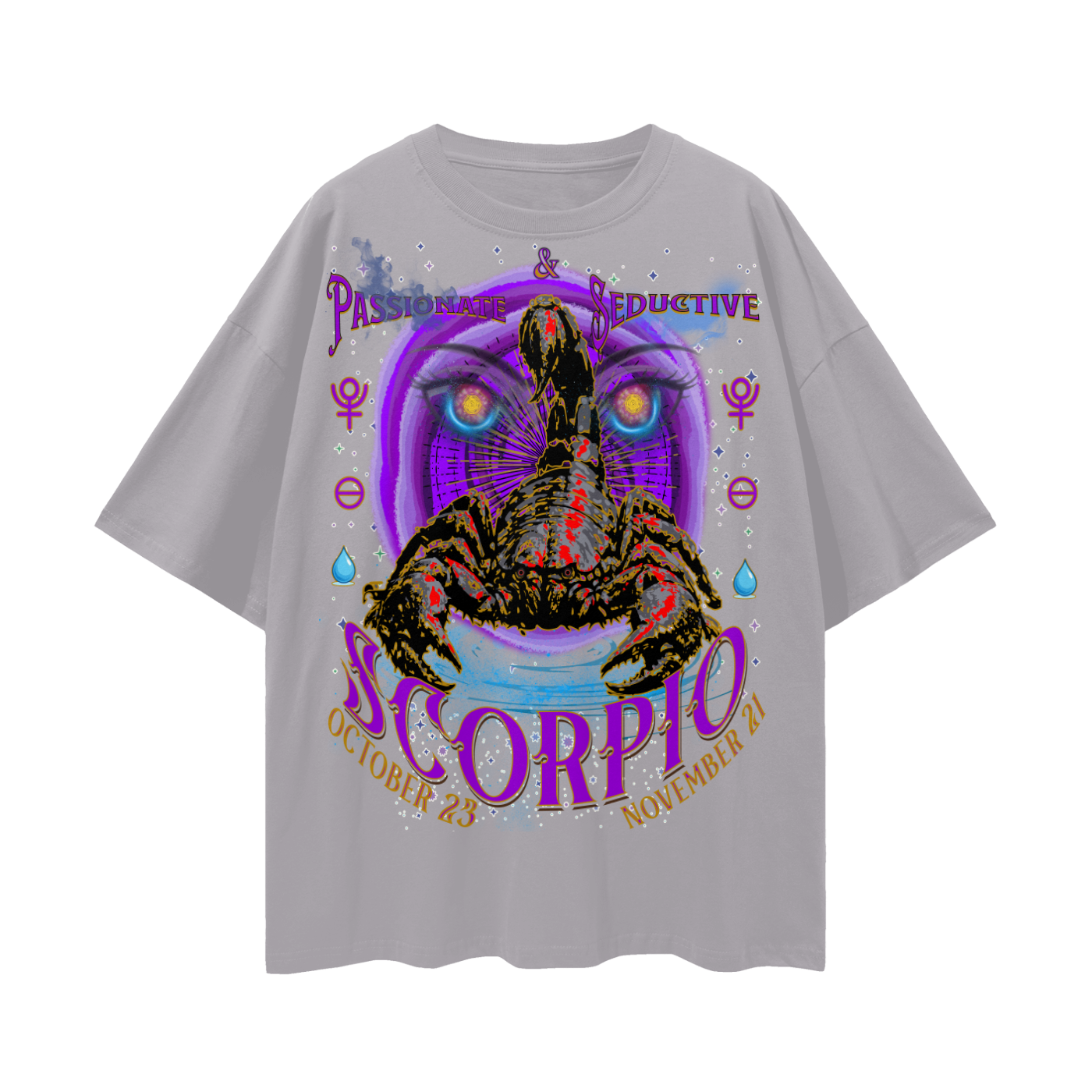 (Scorpio) Streetwear Loose Drop Shoulder T-Shirt