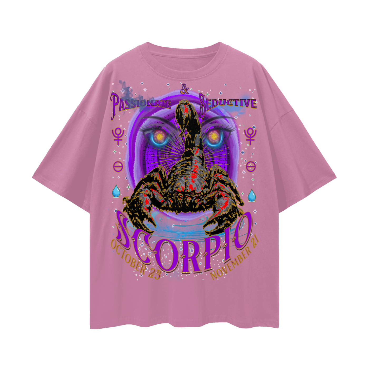 (Scorpio) Streetwear Loose Drop Shoulder T-Shirt