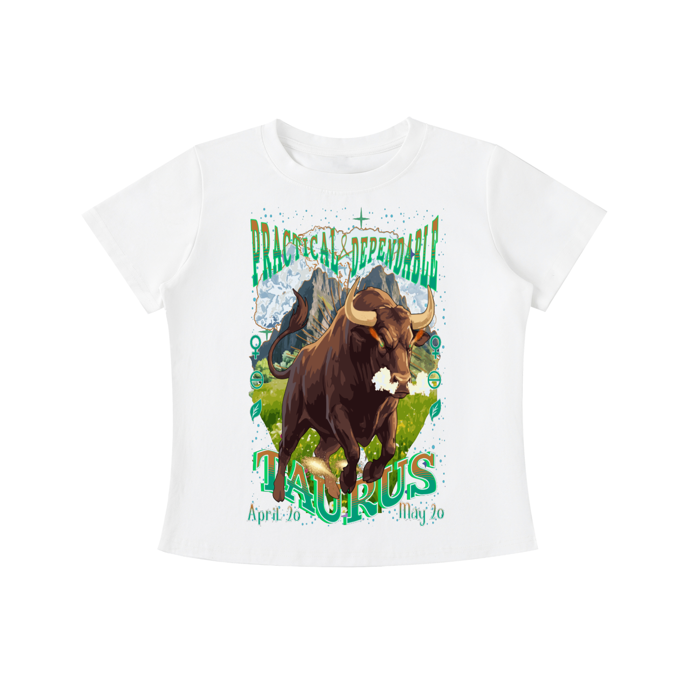 (Taurus) Vintage Wash Slim Fit T-shirt