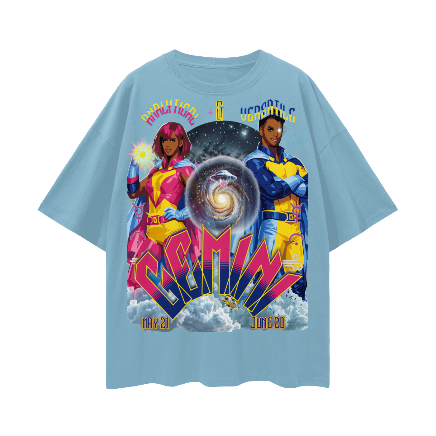 (Gemini)* Streetwear Loose Drop Shoulder T-Shirt