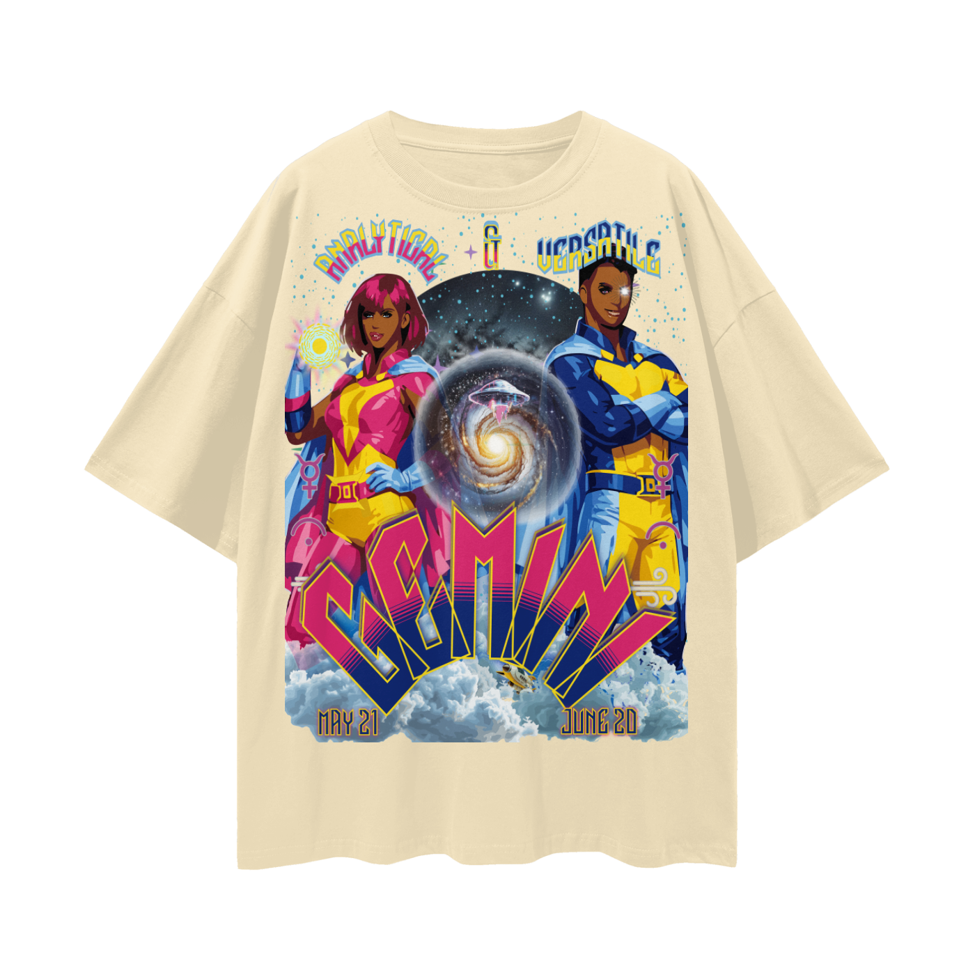 (Gemini)* Streetwear Loose Drop Shoulder T-Shirt